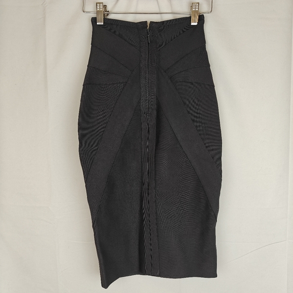 House Of CB Pencil Bandage Knee Length Skirt In Charcoal Grey Size Small Women's - Picture 5 of 8